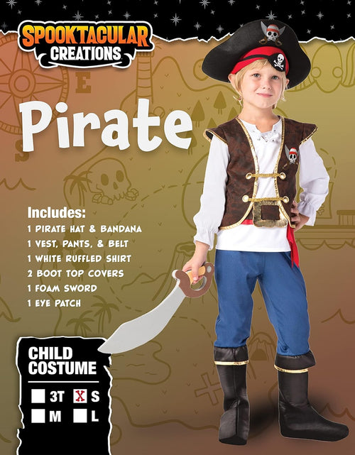 Load image into Gallery viewer, Boys Pirate Costume for Kids Deluxe Costume Set
