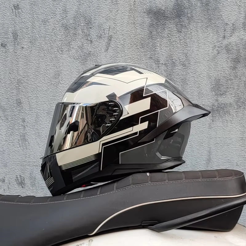 Full Face Motorcycle Helmet Double Shield Racing Motorcycle Helmet Funda Casco Moto